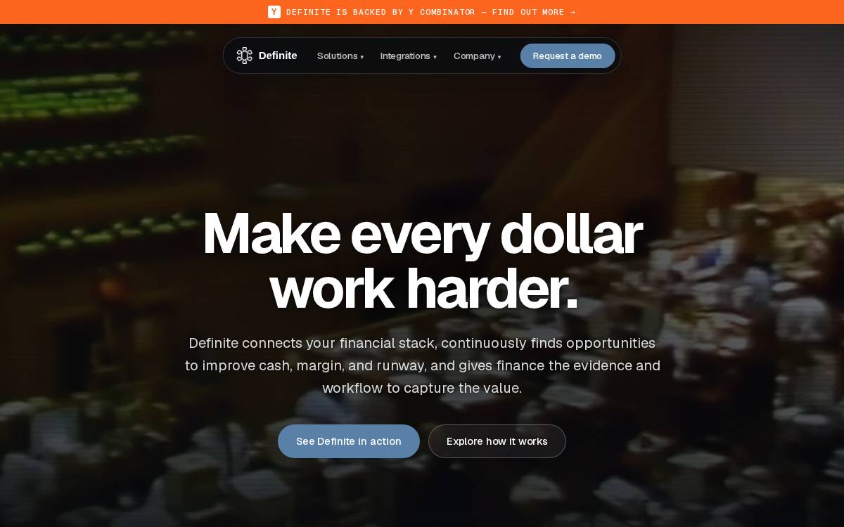 Definite website preview