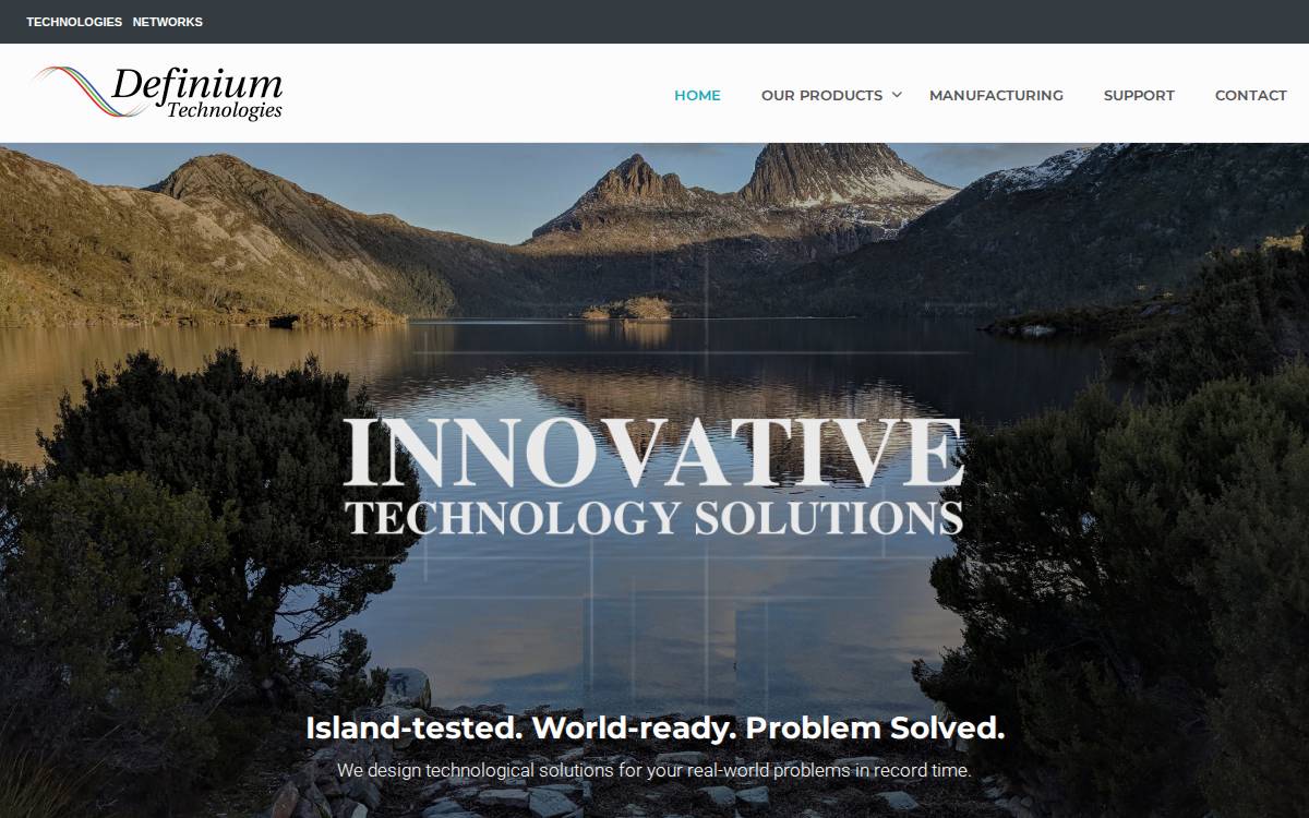 Definium Technologies website preview