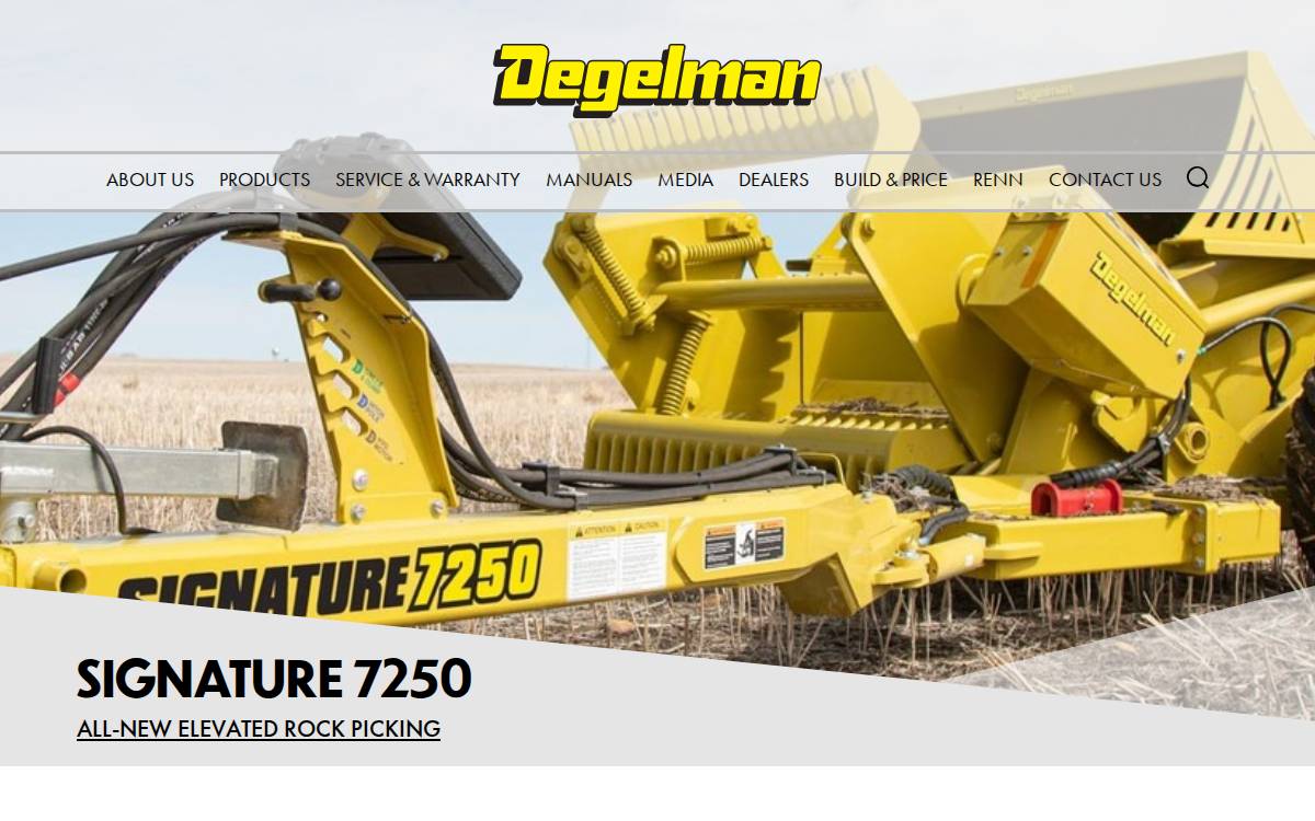 Degelman Industries Ltd. website preview