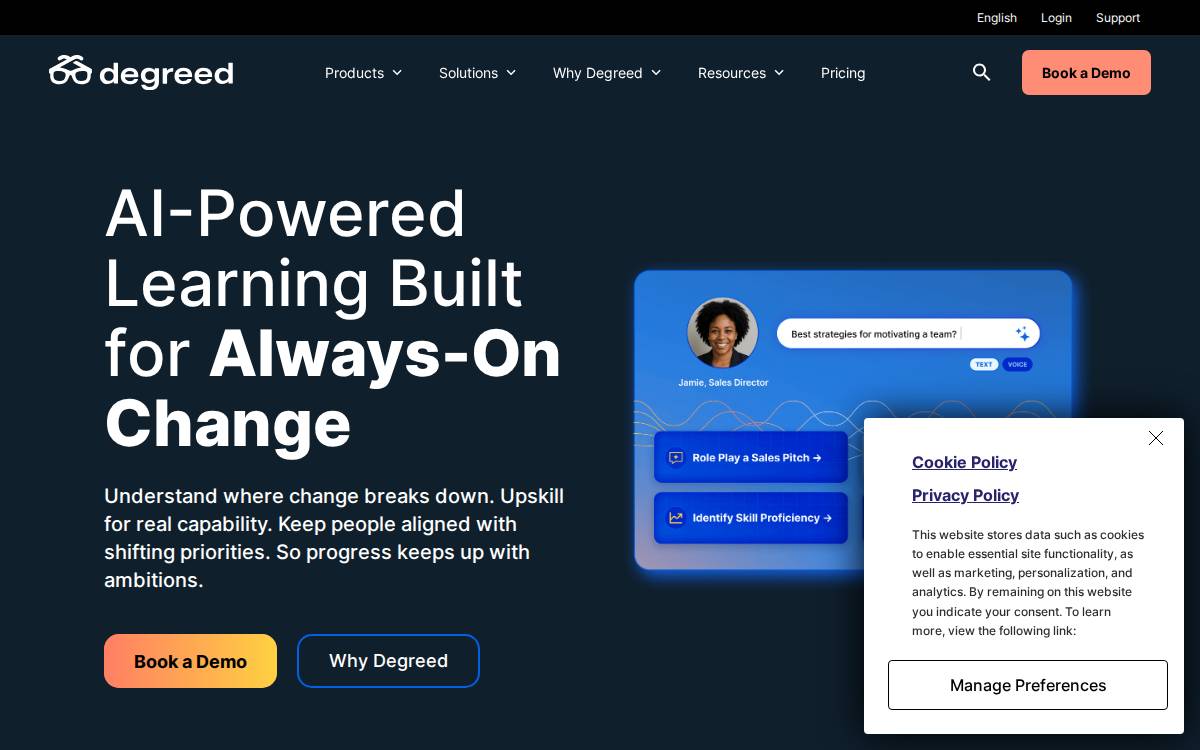 Degreed website preview