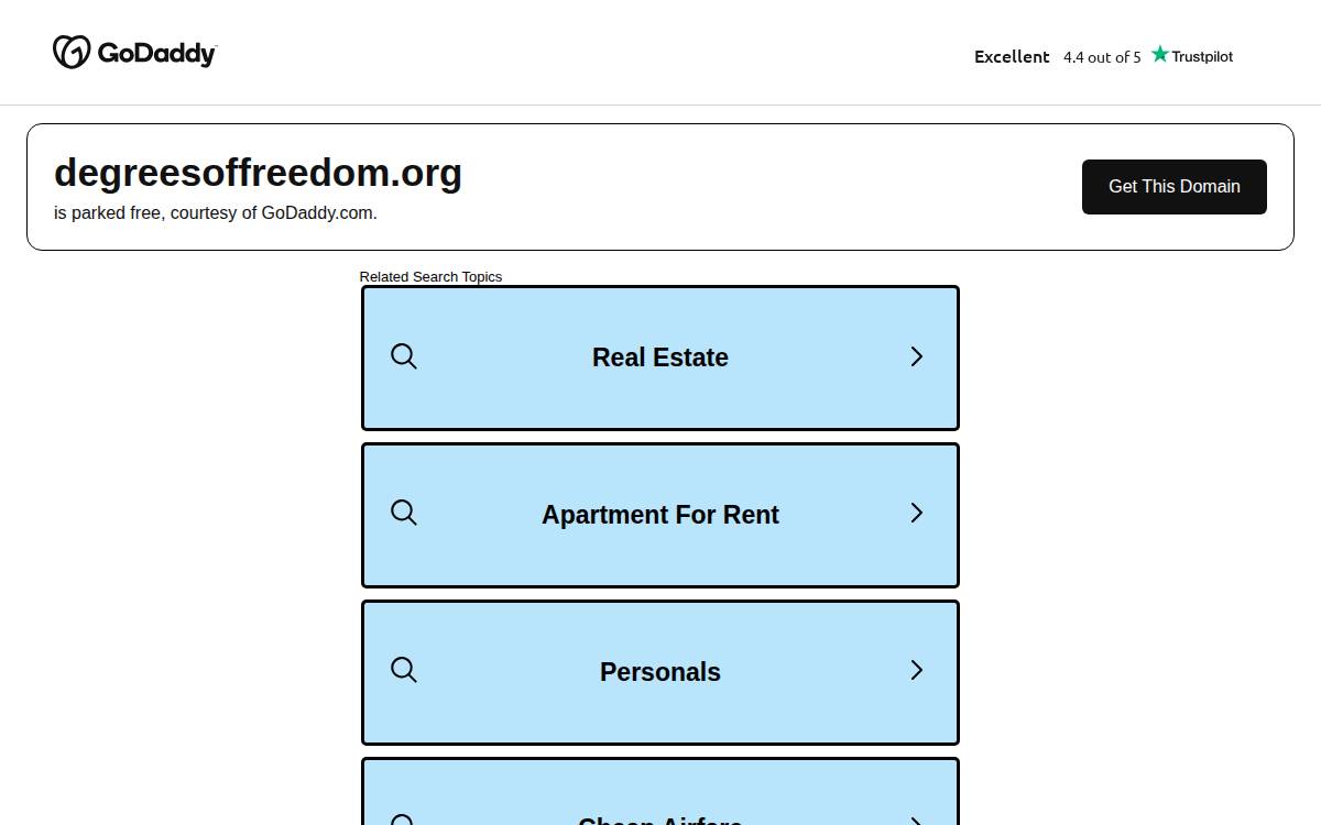 Degrees of Freedom website preview