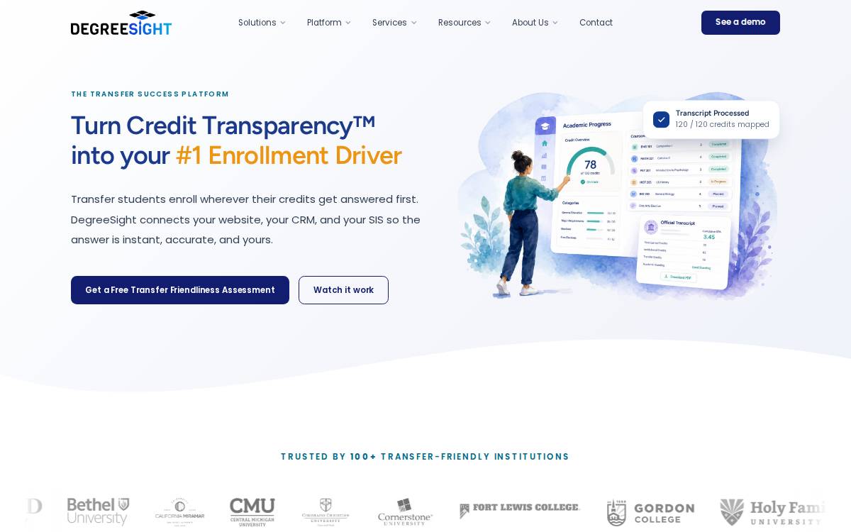 DegreeSight website preview