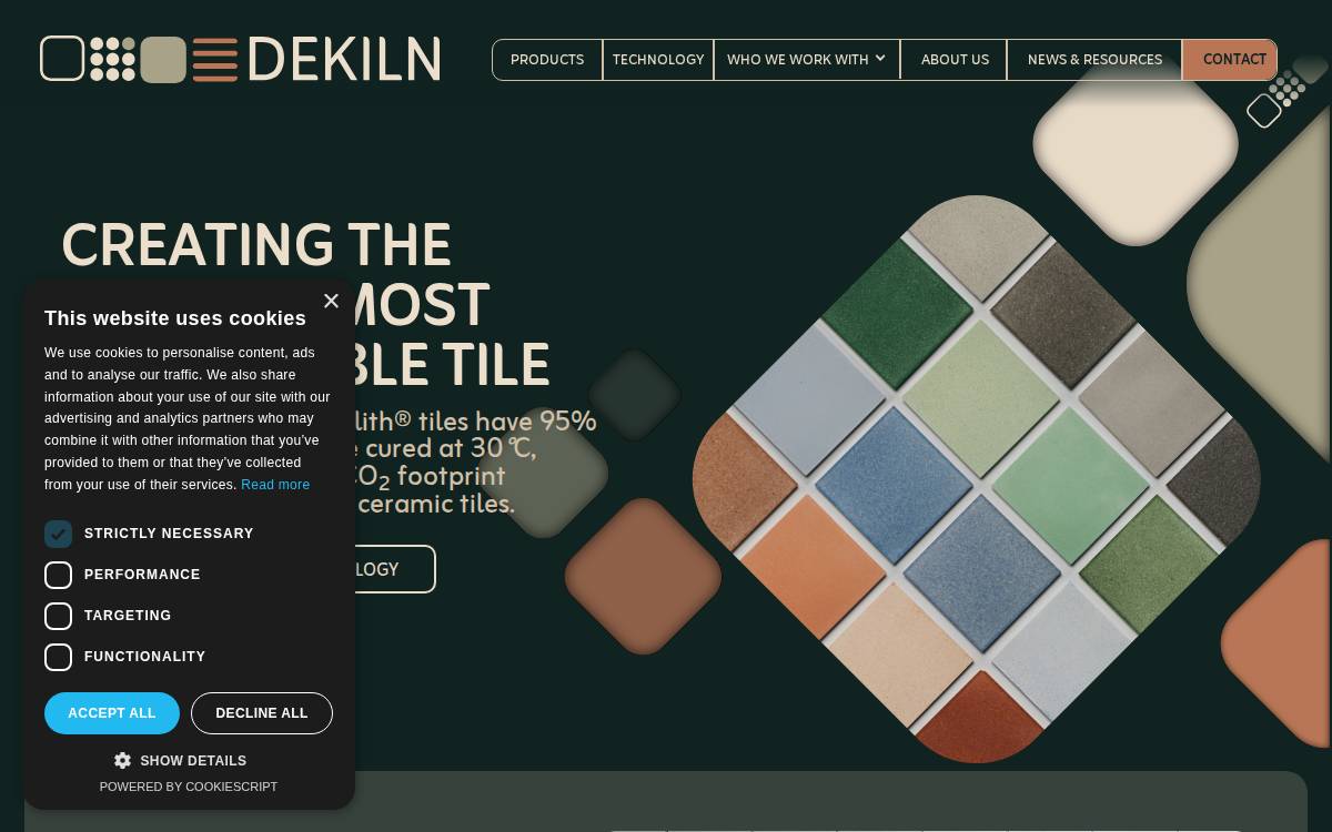 DeKiln website preview