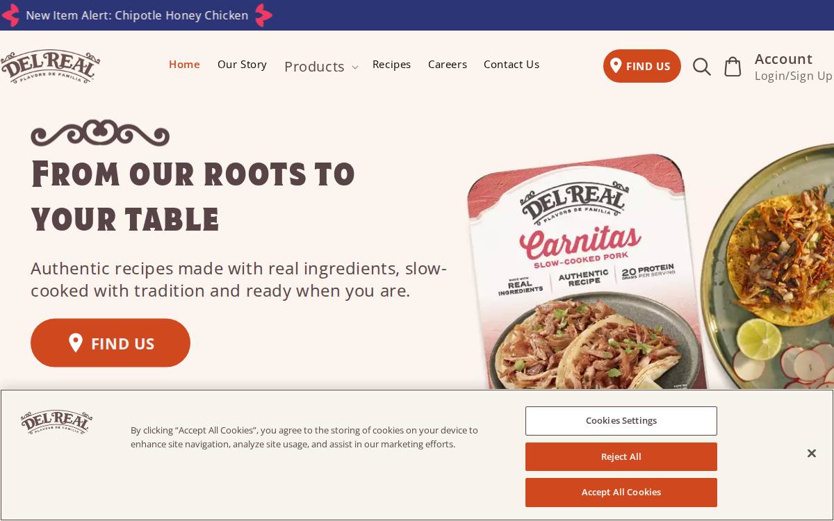 Del Real website preview