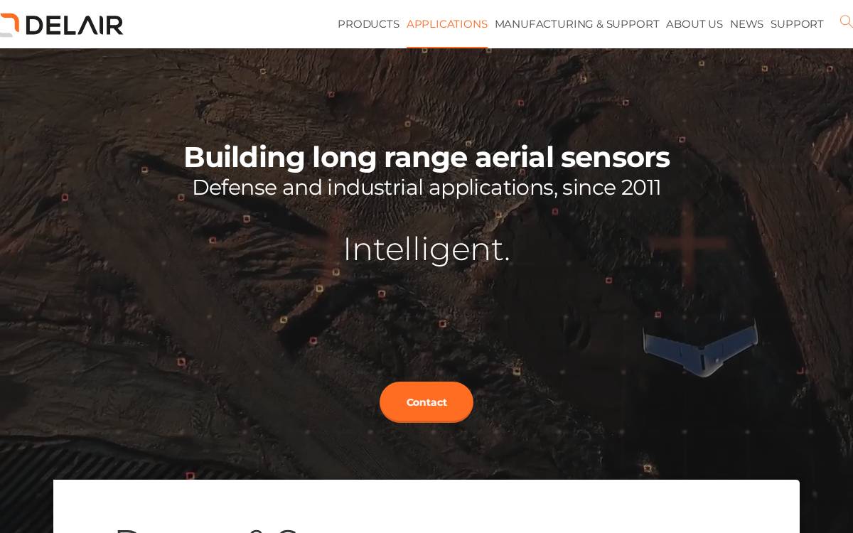 Delair website preview