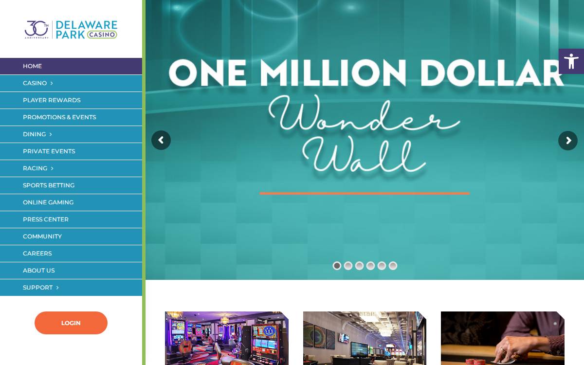 Delaware Park website preview