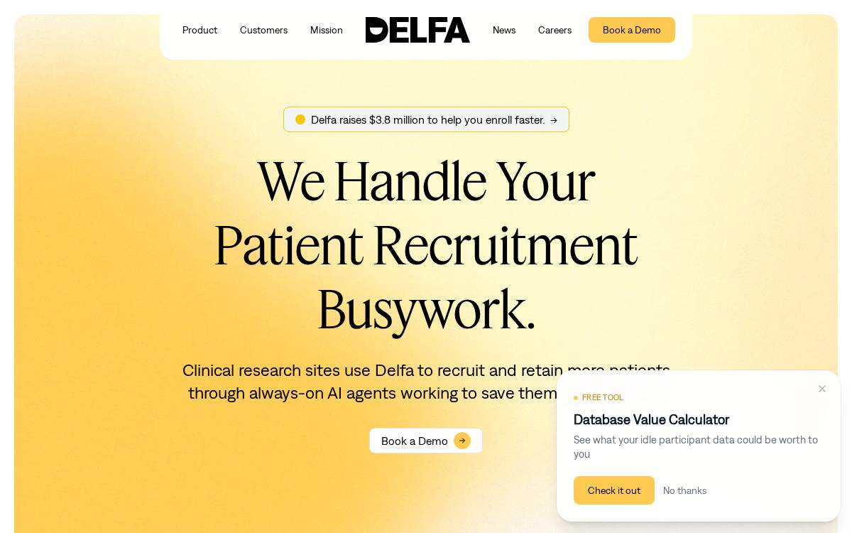 Delfa website preview