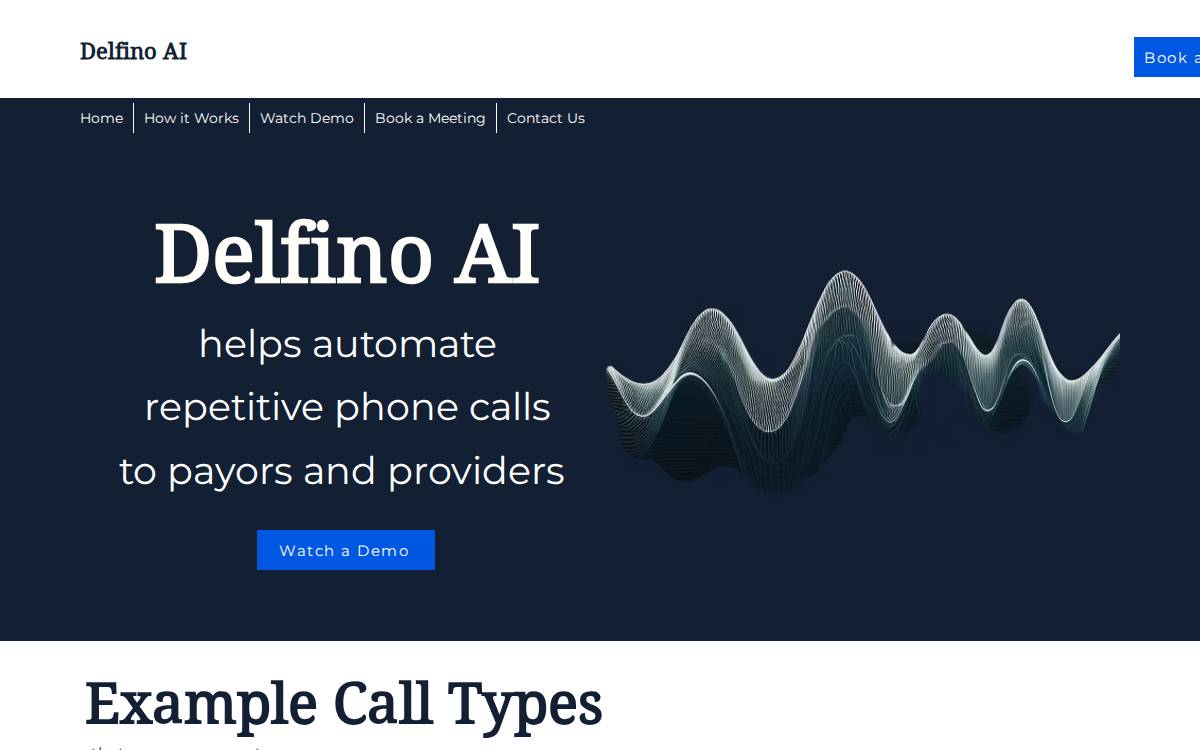 Delfino AI website preview
