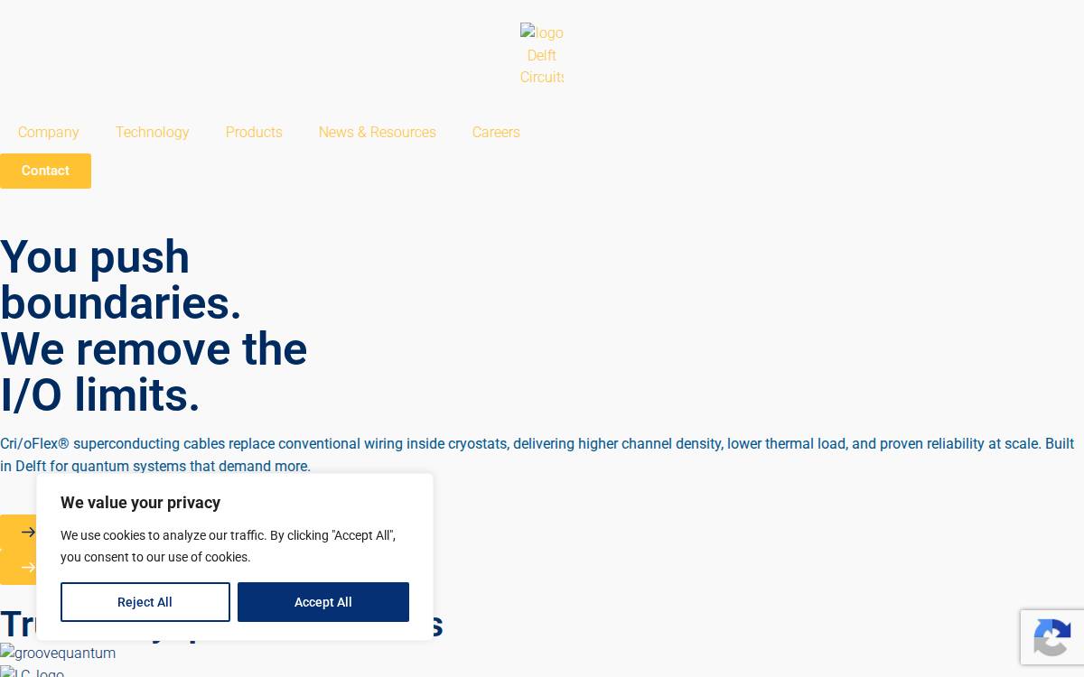 Delft Circuits website preview