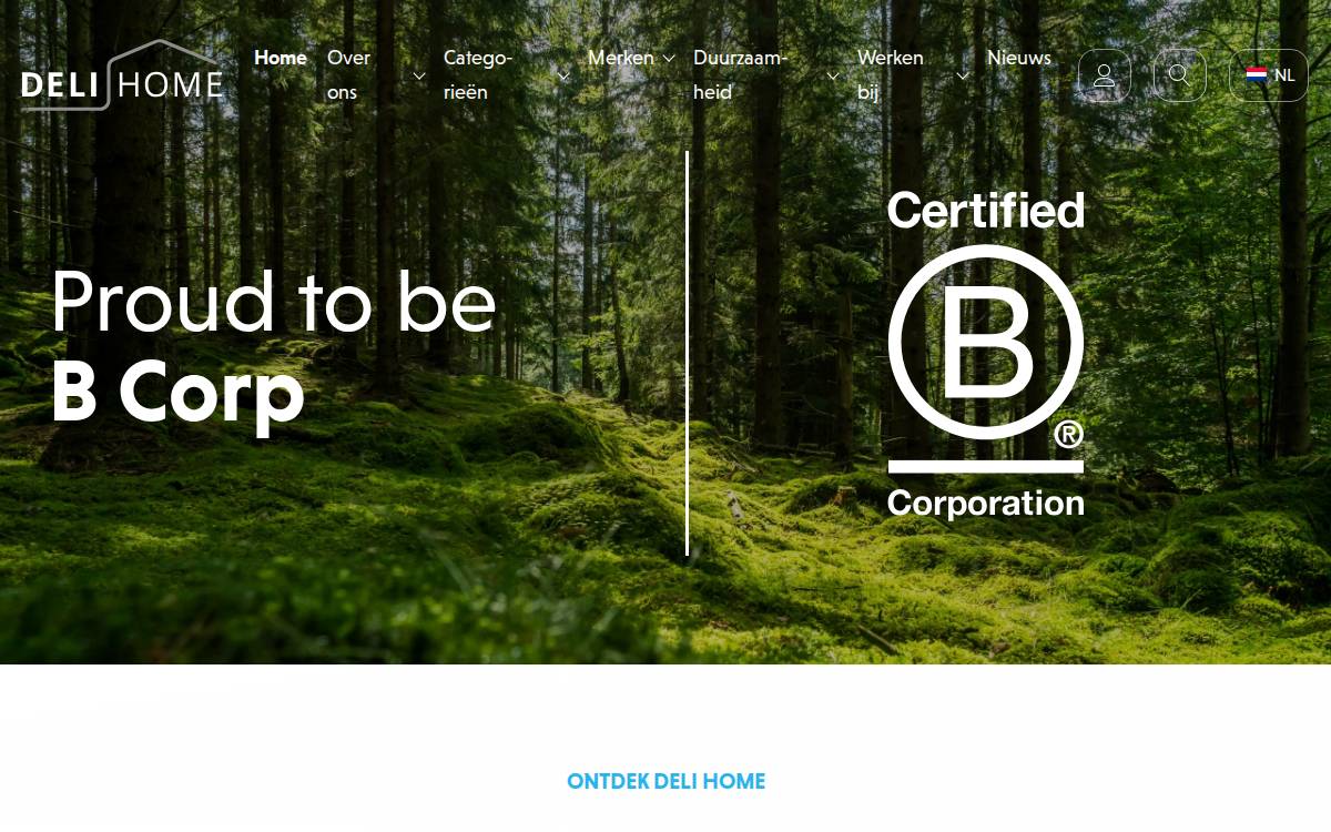 Deli Home website preview