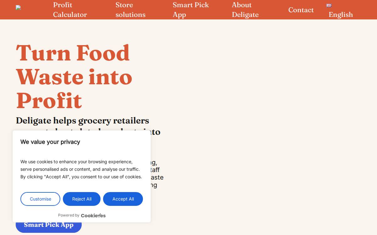 Deligate website preview