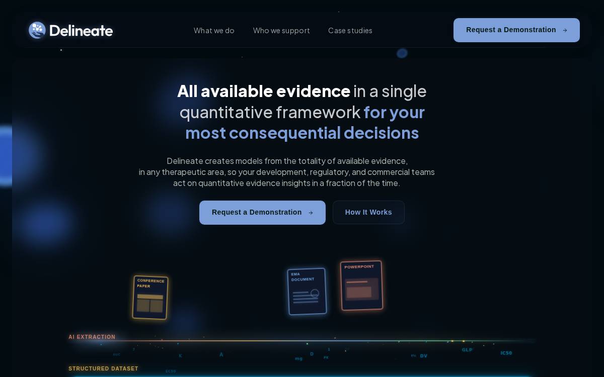 Delineate website preview