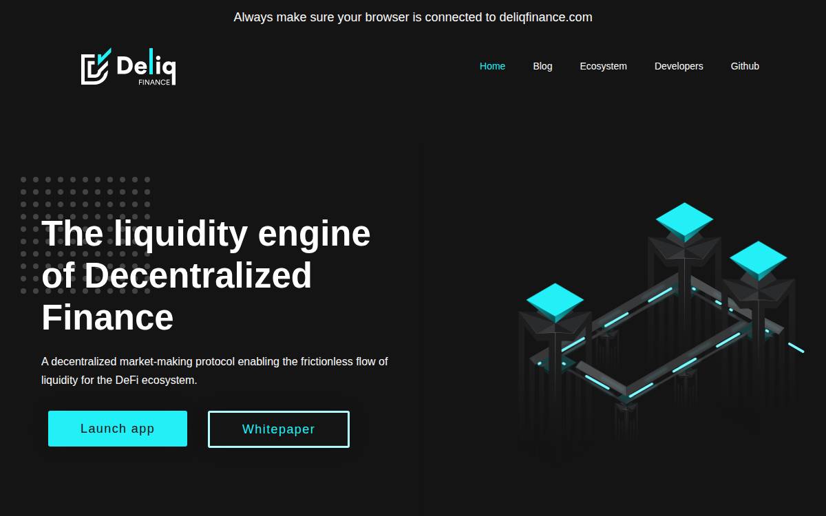 Deliqfinance website preview