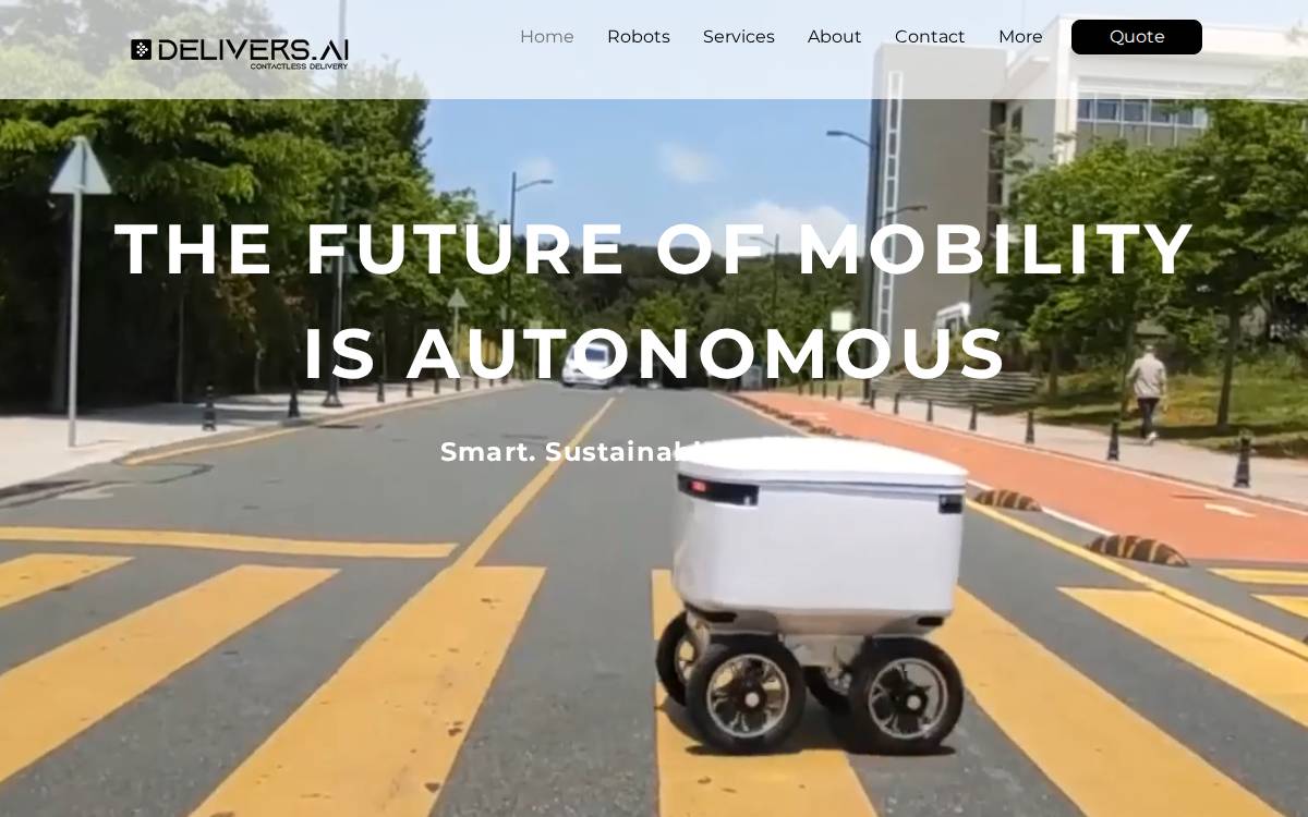 Delivers.ai Autonomous deliveries website preview
