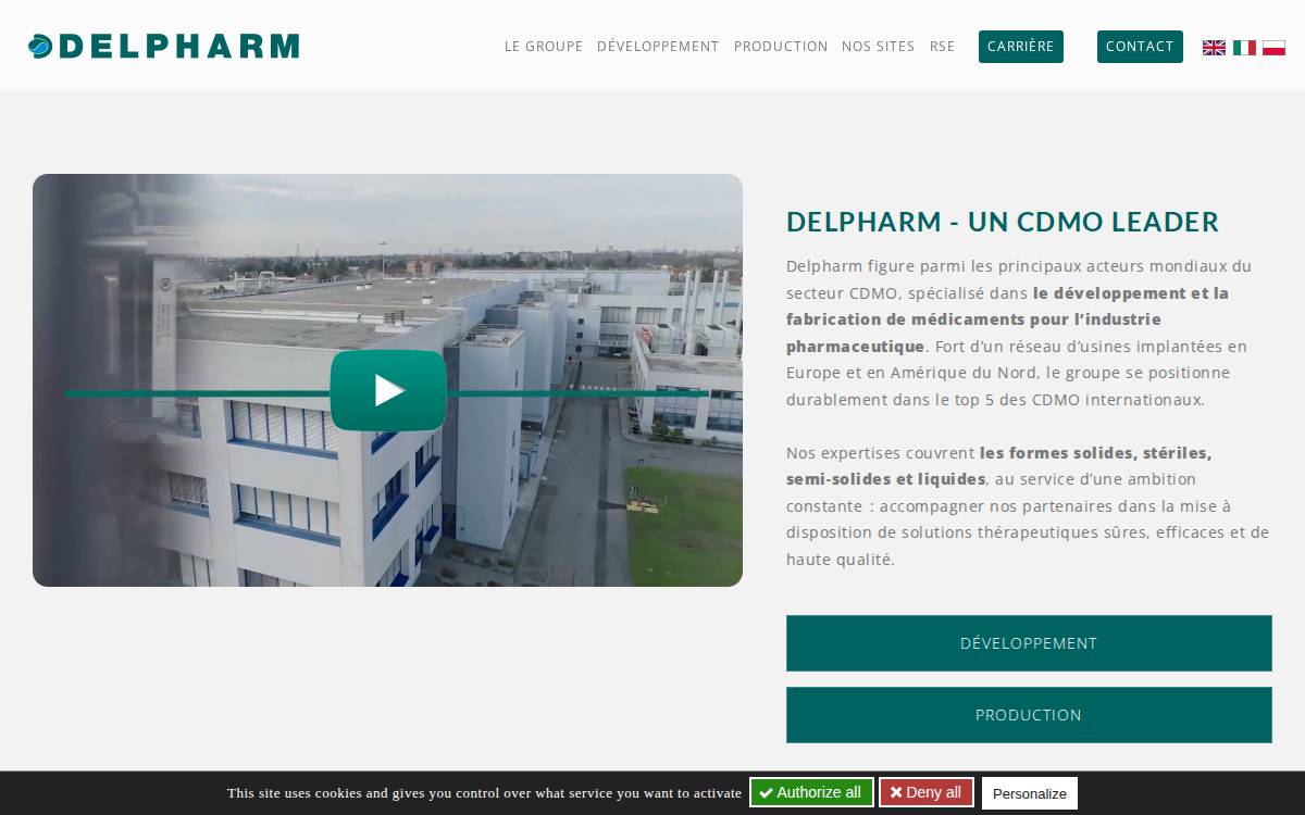 Delpharm website preview