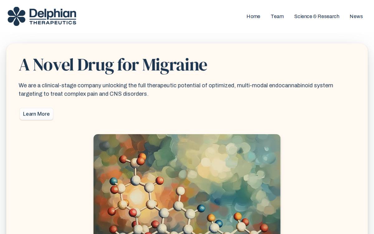 Delphian Therapeutics website preview