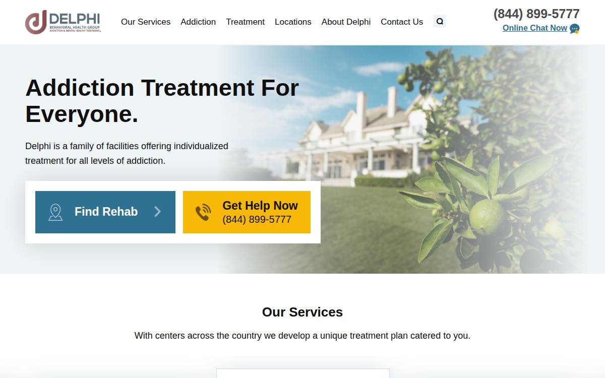 Delphihealthgroup website preview