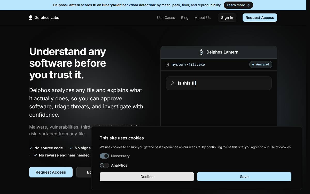 Delphos Labs website preview
