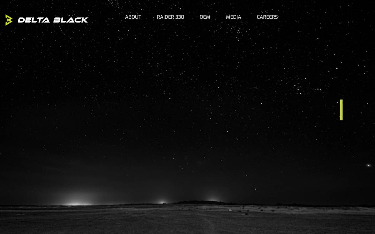 Delta Black Aerospace website preview