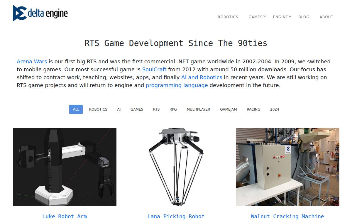 delta engine website preview