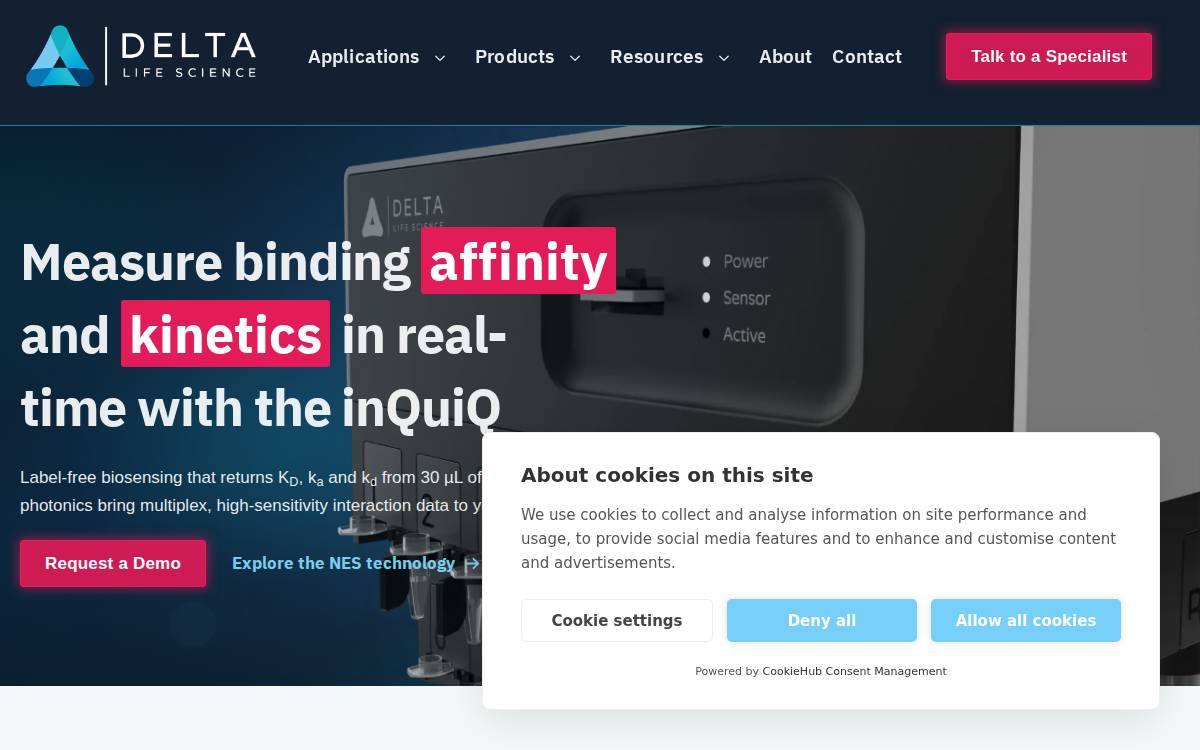 Delta Life Science website preview