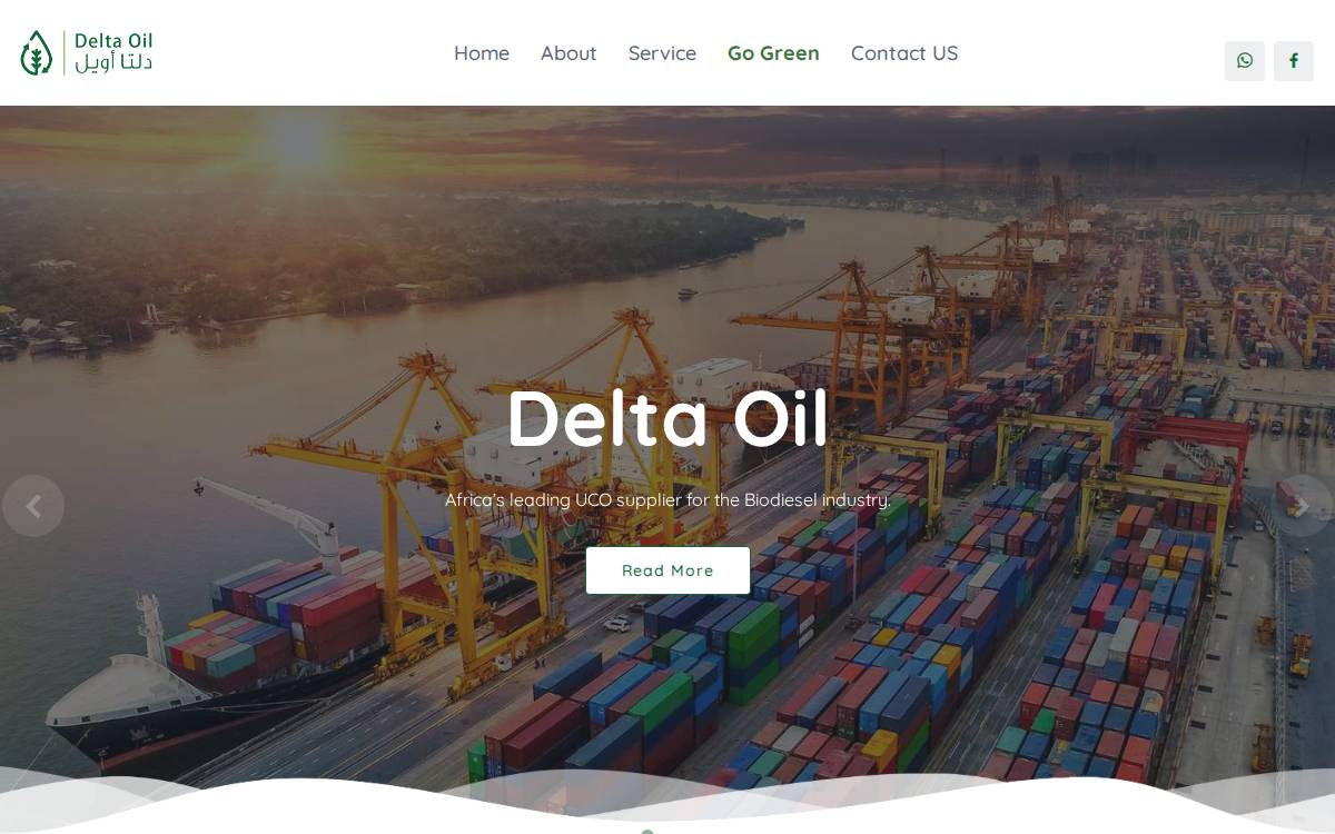 Delta Oil website preview