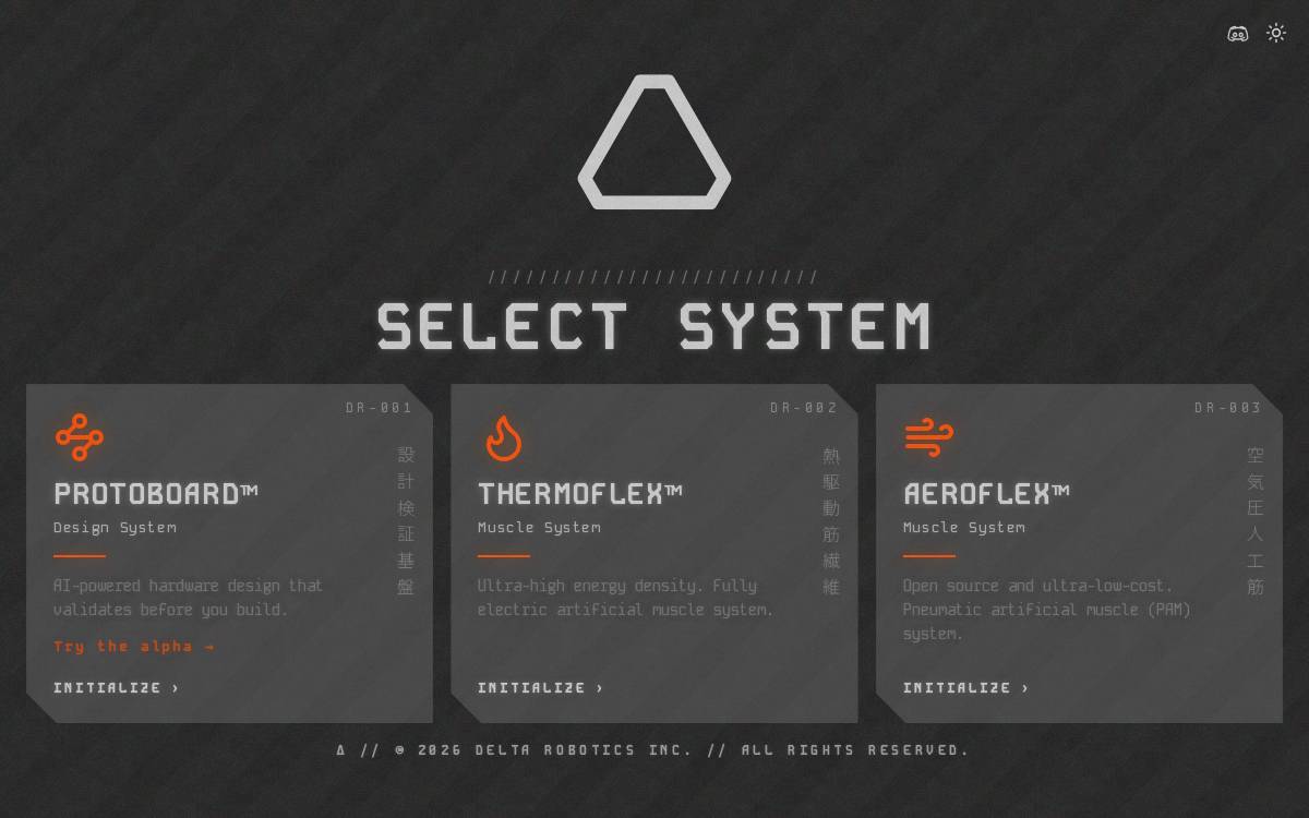 Delta Robotics website preview