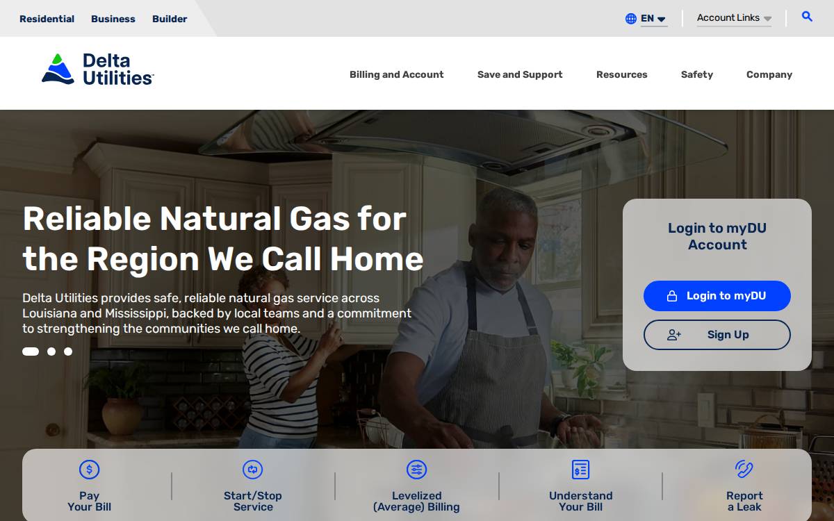 Delta Utilities website preview