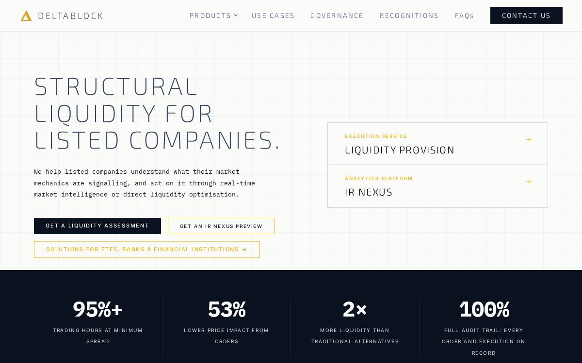 Deltablock website preview