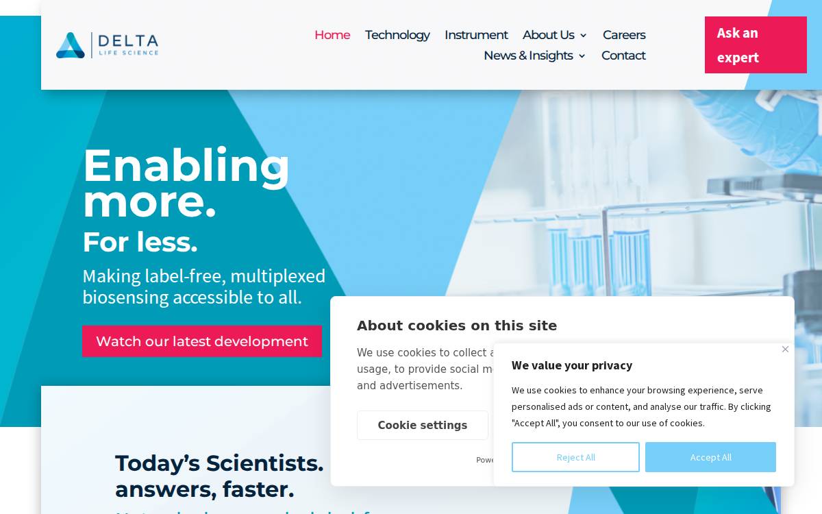 Deltadiagnostics website preview