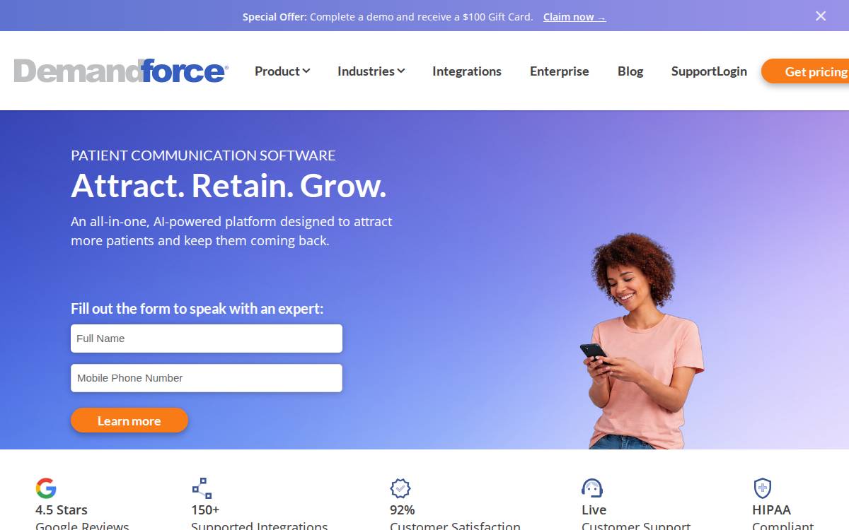 Demandforce website preview