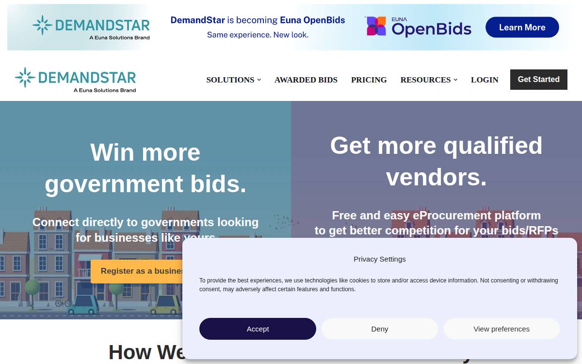 DemandStar website preview