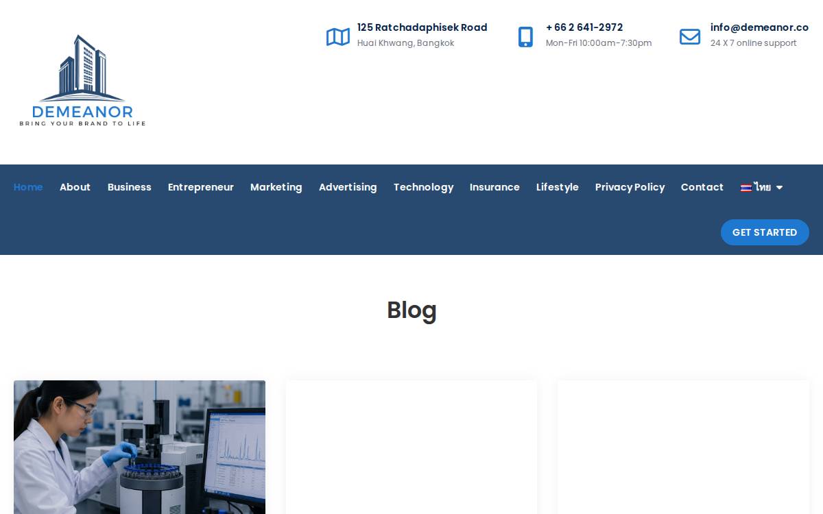 Demeanor.co website preview