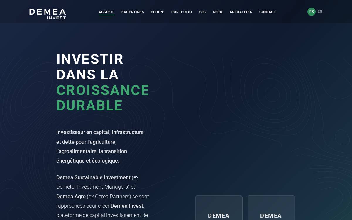 Demeter website preview
