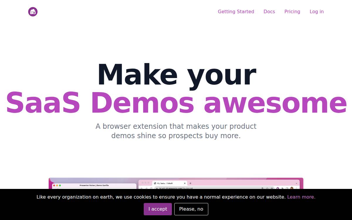 Demo Gorilla website preview