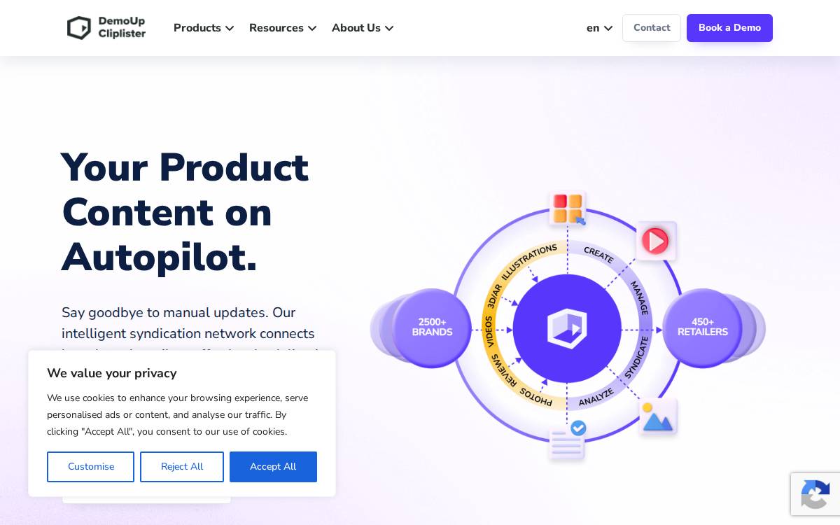 Demoup website preview