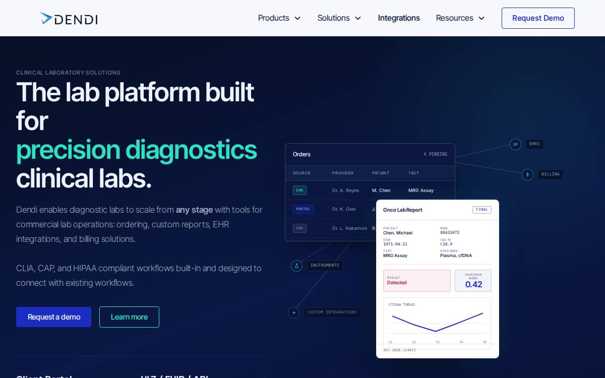 Dendisoftware website preview
