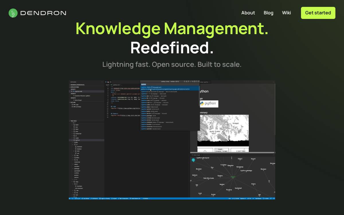Dendron website preview