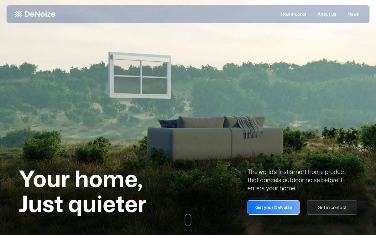 DeNoize website preview