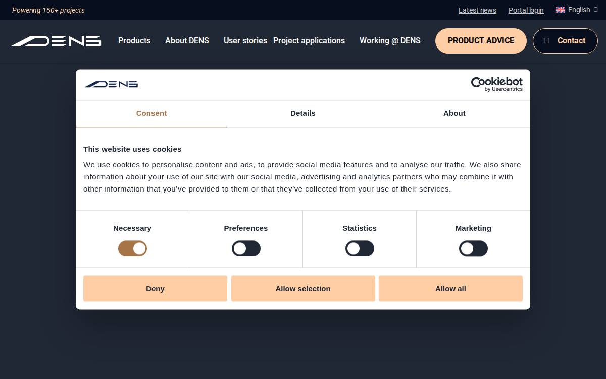 DENS website preview
