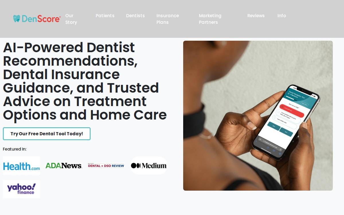 DenScore website preview