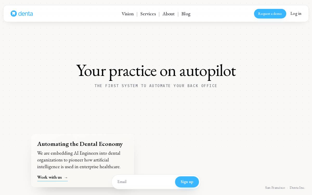 Denta website preview