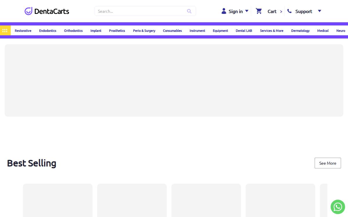 Dentacarts website preview