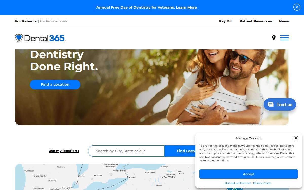 Dental365 website preview