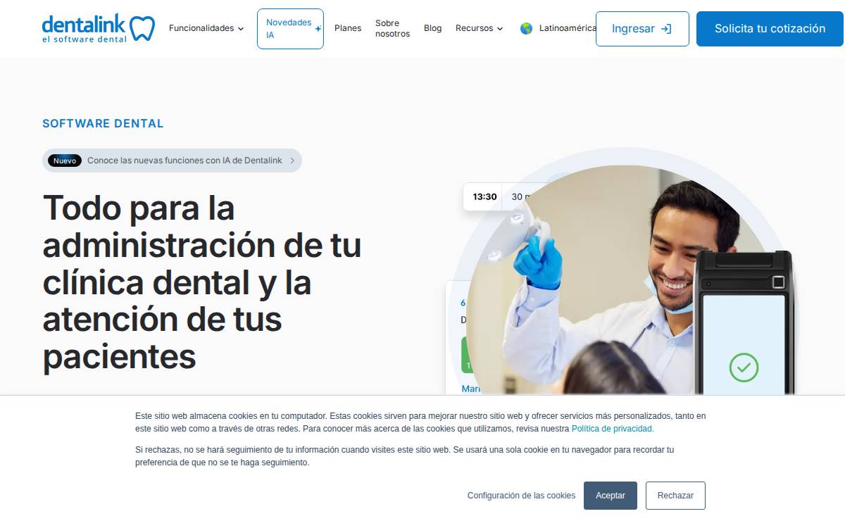 Dentalink website preview