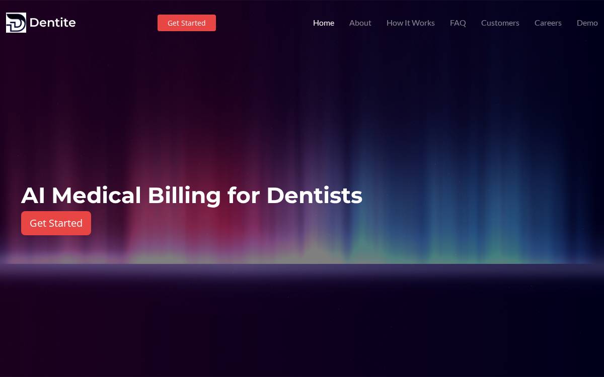 Dentite website preview