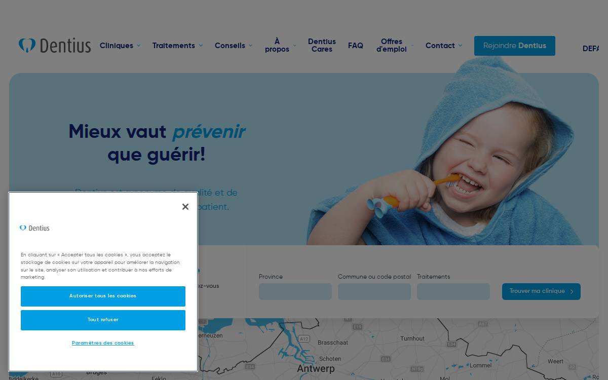 Dentius website preview