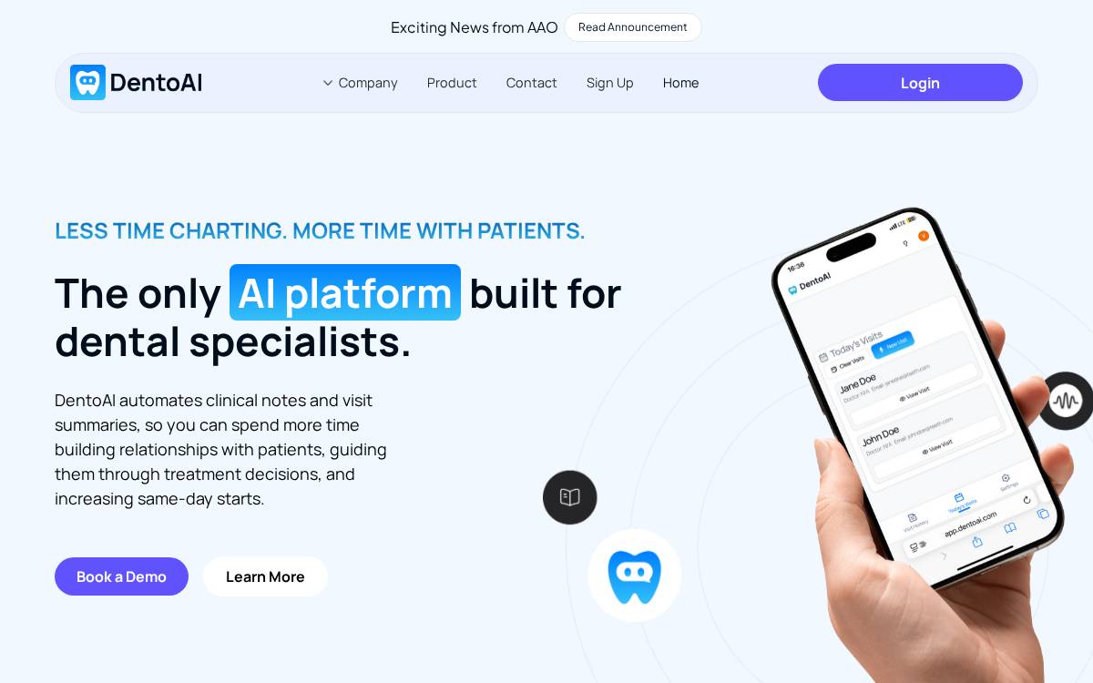 Dento AI website preview