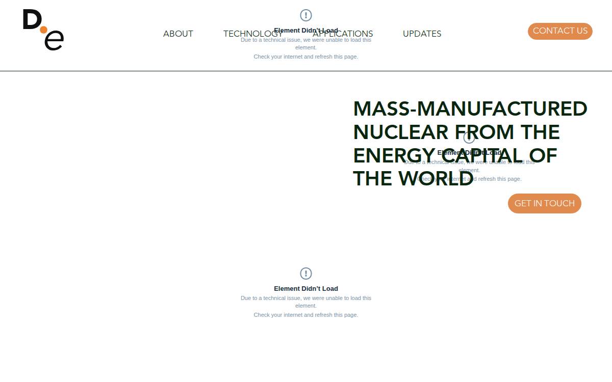Deployable Energy website preview