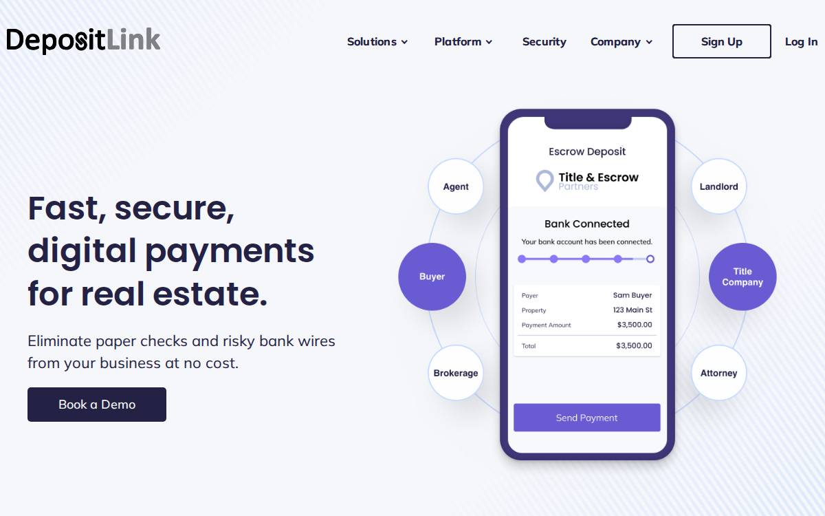 DepositLink website preview